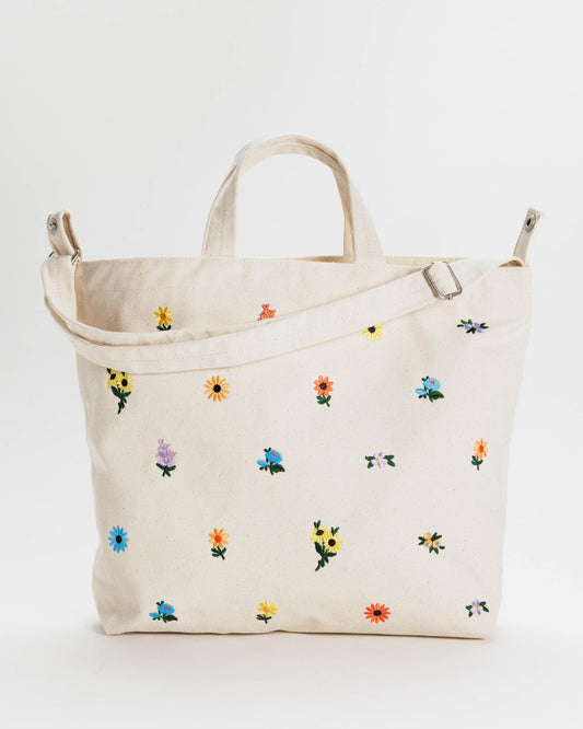 Horizontal Zip Duck Bag Embroidered Ditsy Floral | Baggu Outlets