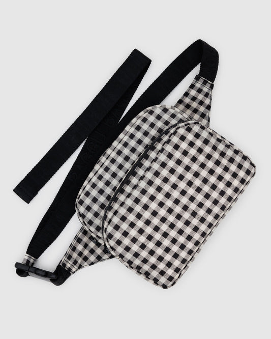 Fanny Pack Black & White Gingham | Baggu Outlets