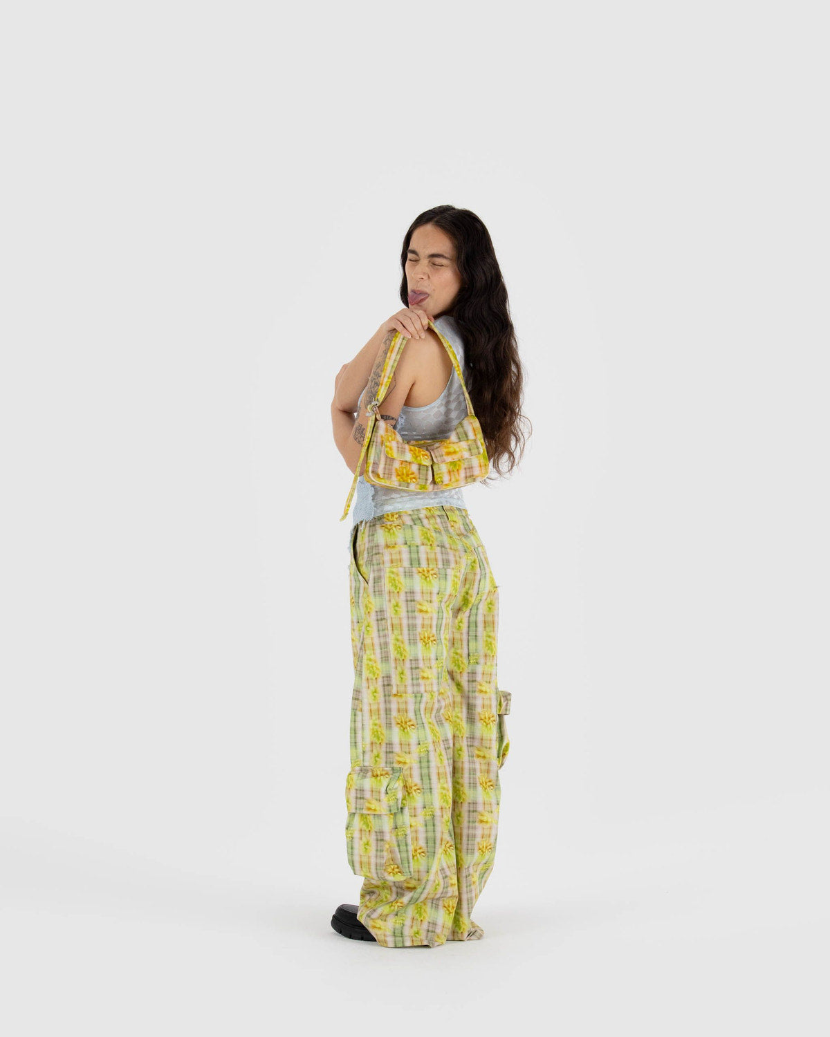 Cargo Shoulder Bag Boxer Plaid | Baggu Online