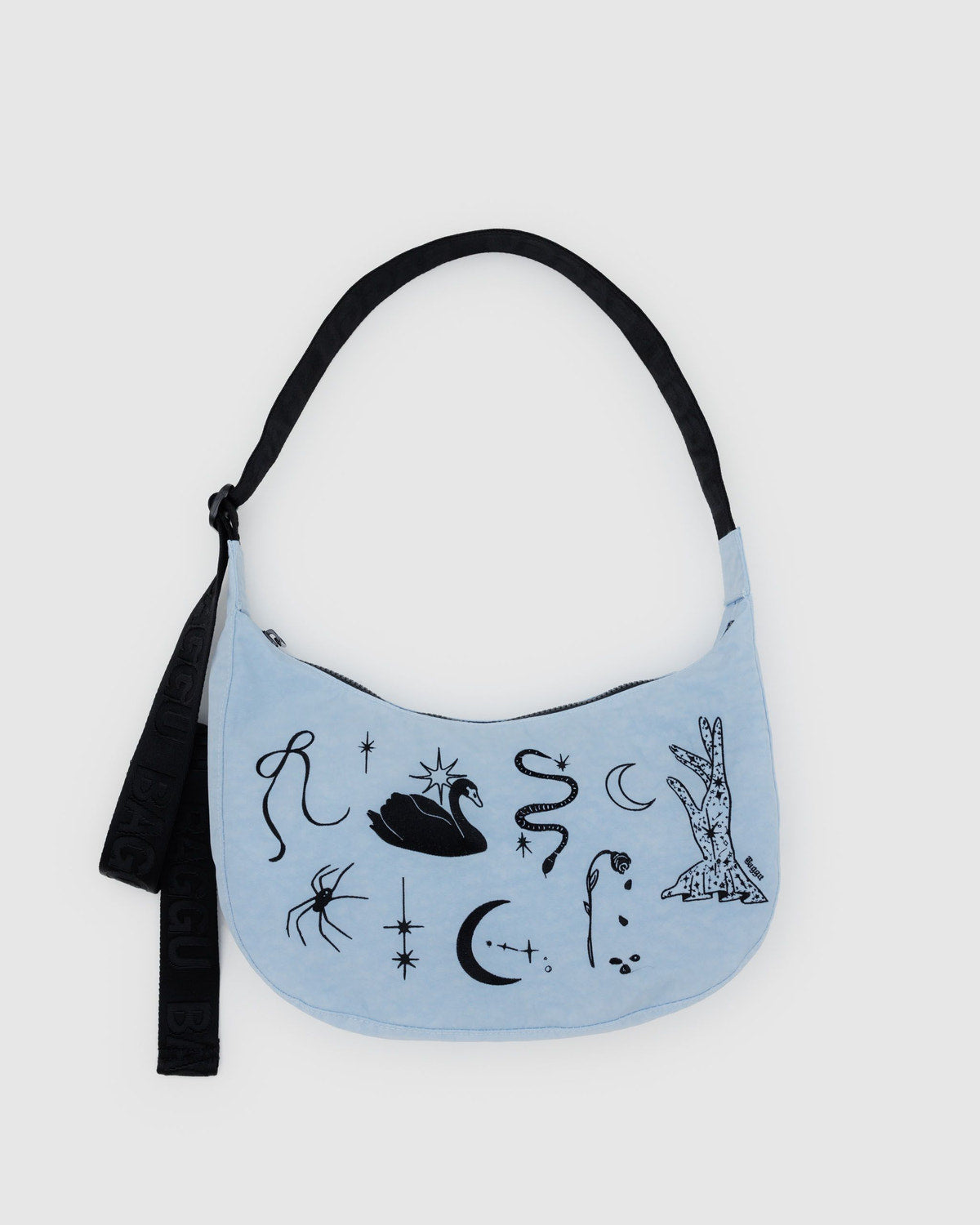 Medium Nylon Crescent Bag Embroidered Ballet Icons | Baggu Online Store