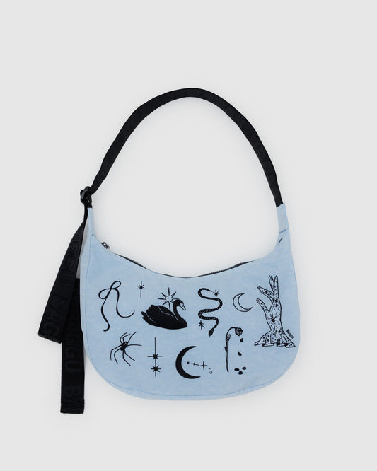 Medium Nylon Crescent Bag Embroidered Ballet Icons | Baggu Online Store