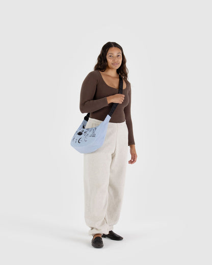 Medium Nylon Crescent Bag Embroidered Ballet Icons | Baggu Online Store