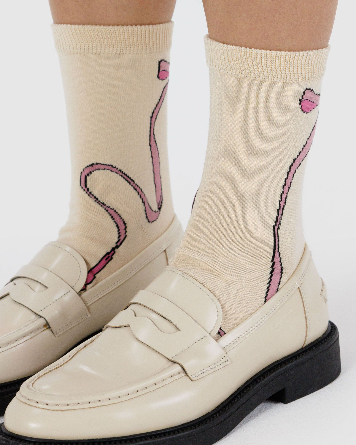 Crew Sock Pink Bow | Baggu Sale