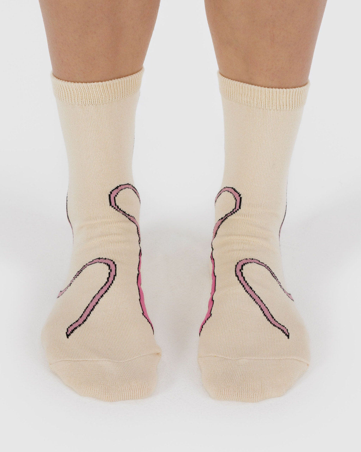 Crew Sock Pink Bow | Baggu Sale