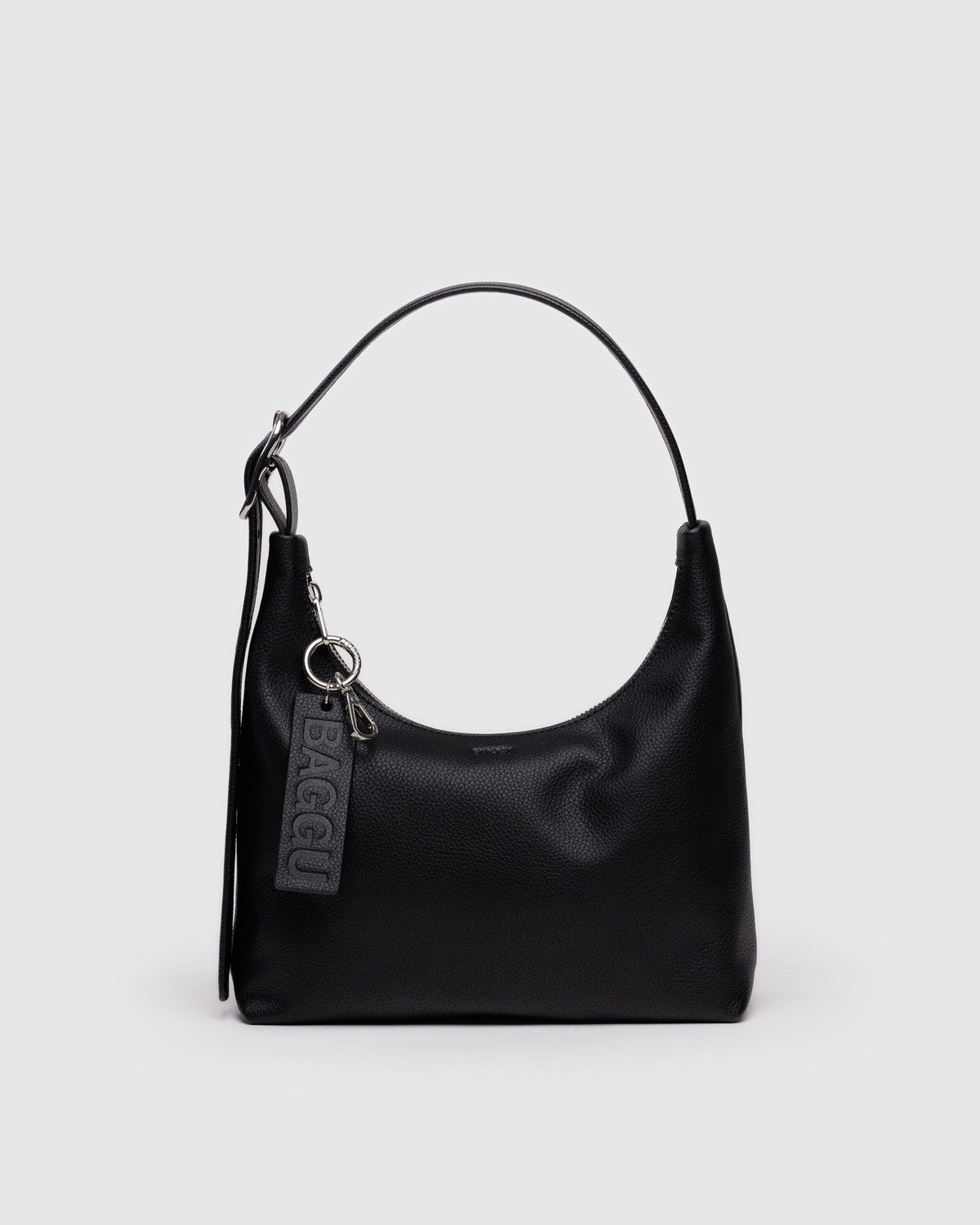 Mini Recycled Leather Shoulder Bag Black | Baggu Online