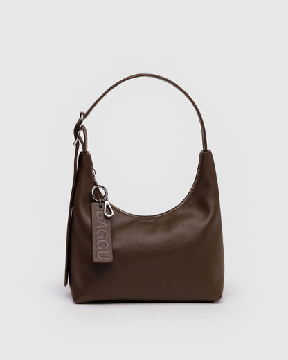 Mini Recycled Leather Shoulder Bag Brown | Baggu Discount