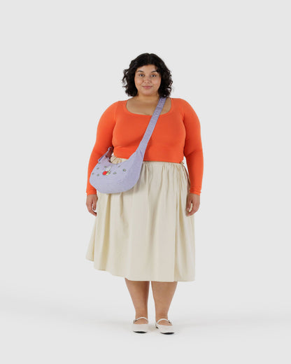 Medium Nylon Crescent Bag Embroidered Miffy | Baggu Sale