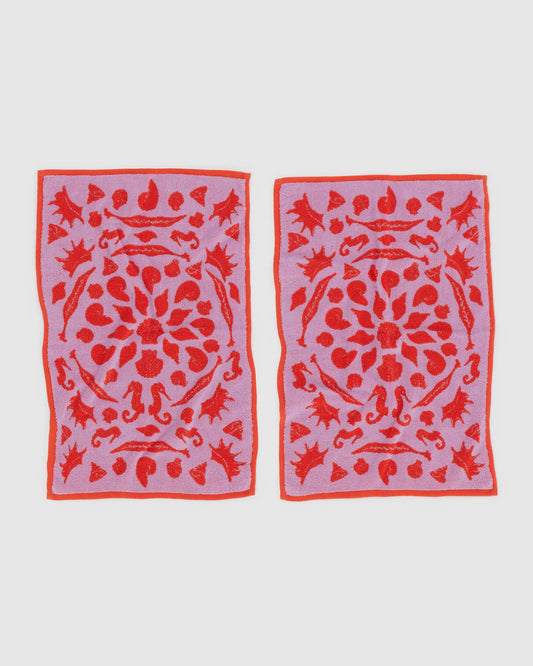 Hand Towel Set of 2 Sea Shells | Baggu Discount