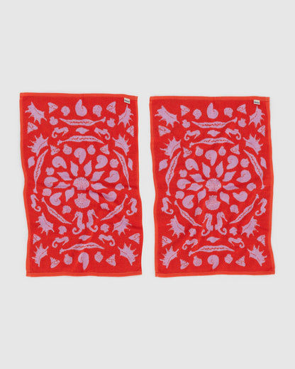 Hand Towel Set of 2 Sea Shells | Baggu Discount
