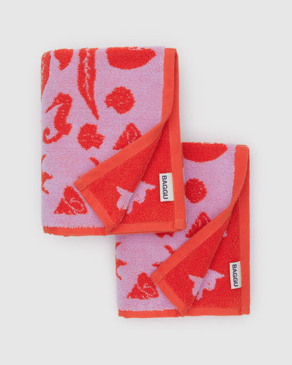 Hand Towel Set of 2 Sea Shells | Baggu Discount
