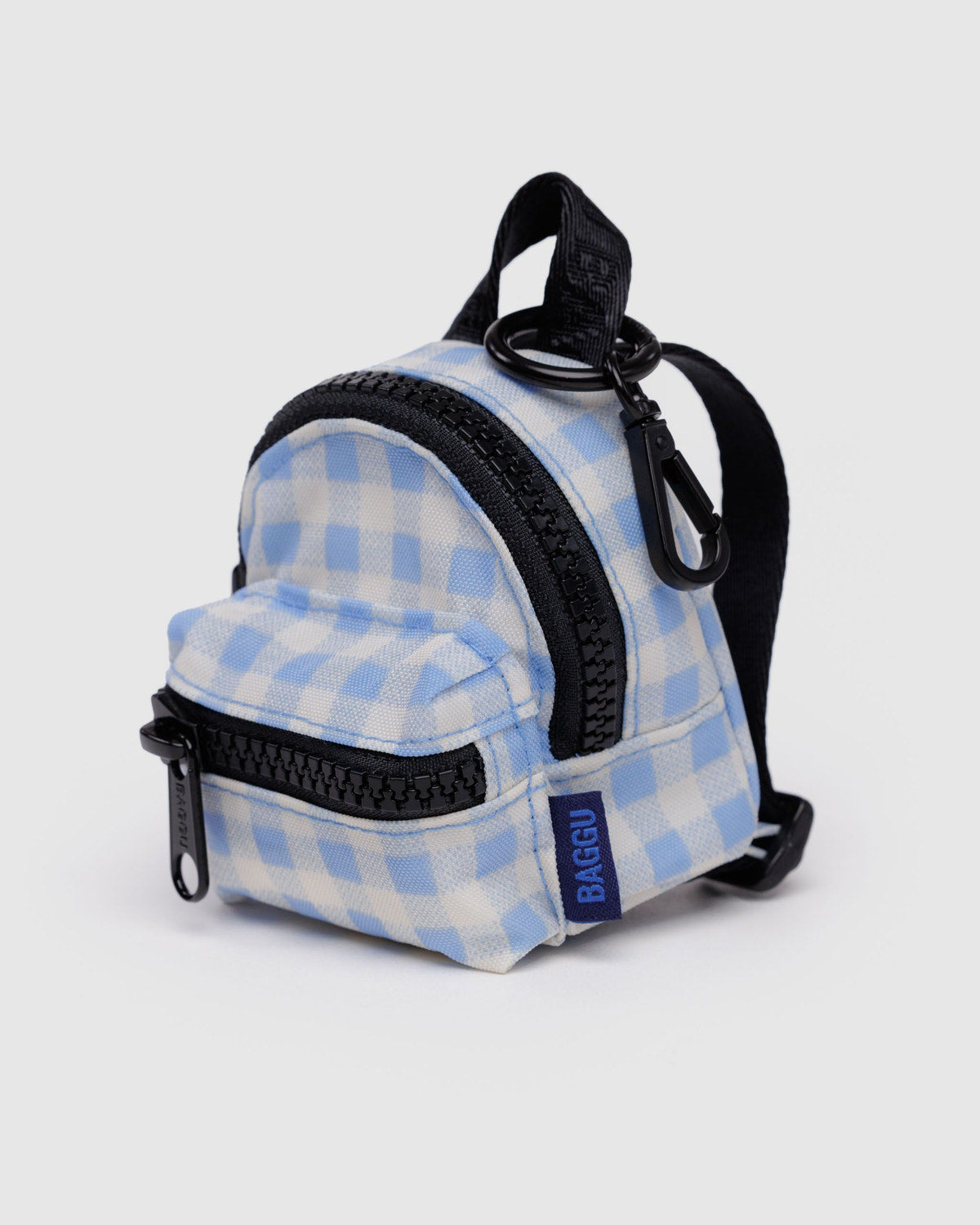 Backpack Charm Light Blue Gingham | Baggu Outlets