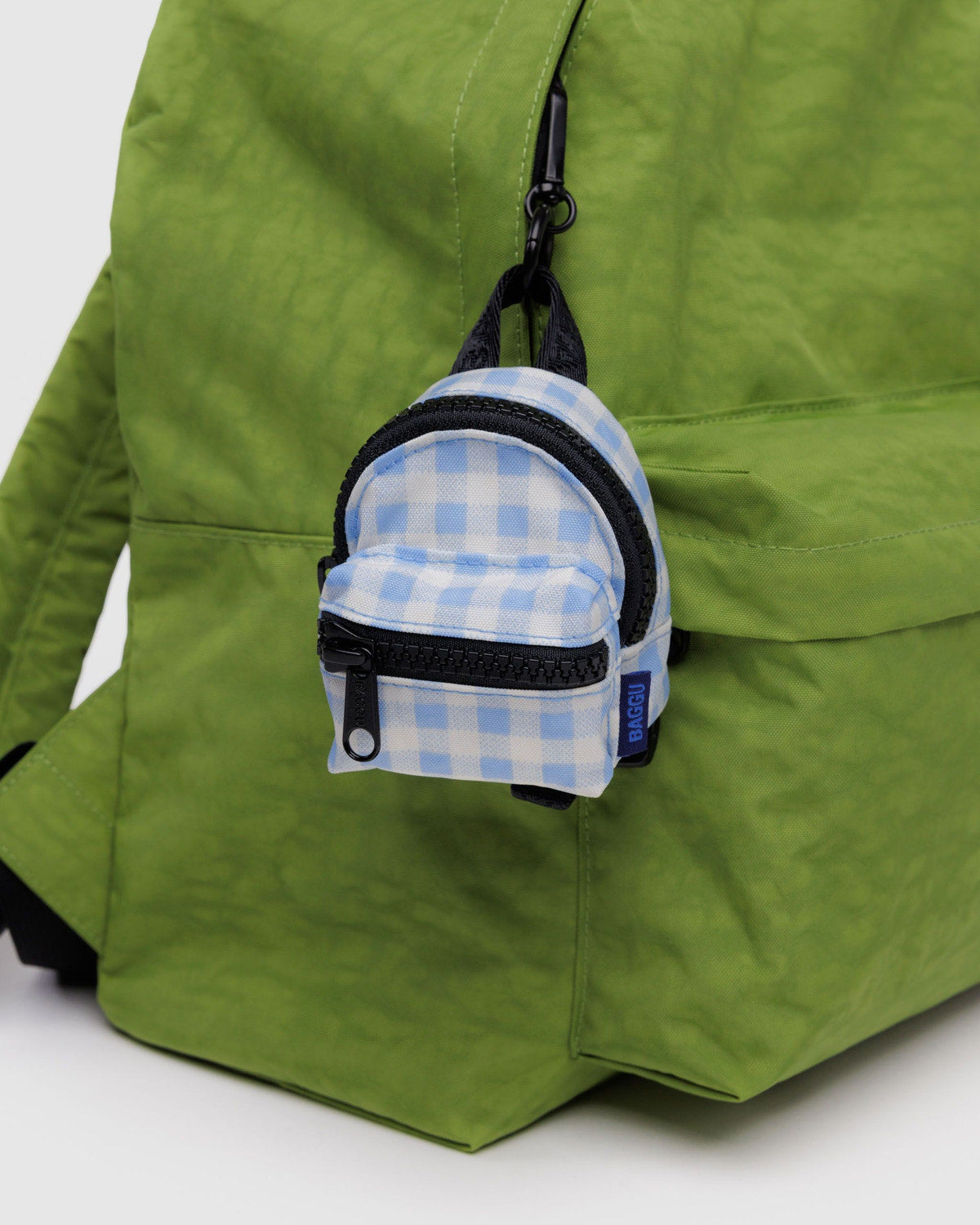 Backpack Charm Light Blue Gingham | Baggu Outlets