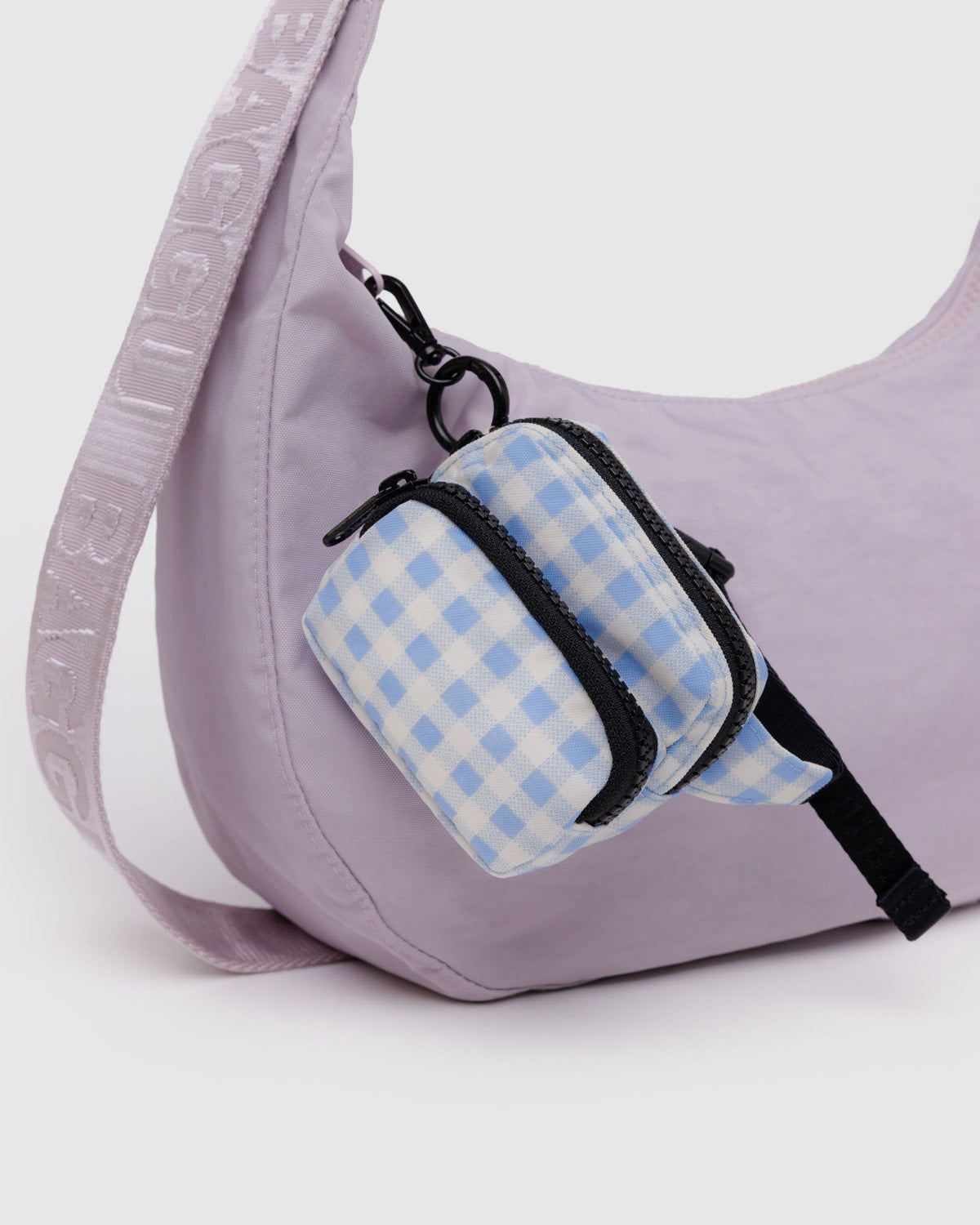 Fanny Pack Charm Light Blue Gingham | Baggu Sale