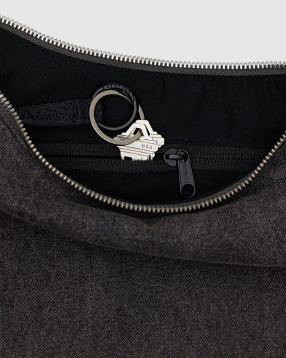 Medium Denim Crescent Bag Washed Black Denim | Baggu Sale