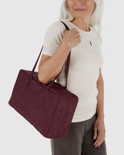 Medium Nylon Bowler Bag Mahogany | Baggu Online Store
