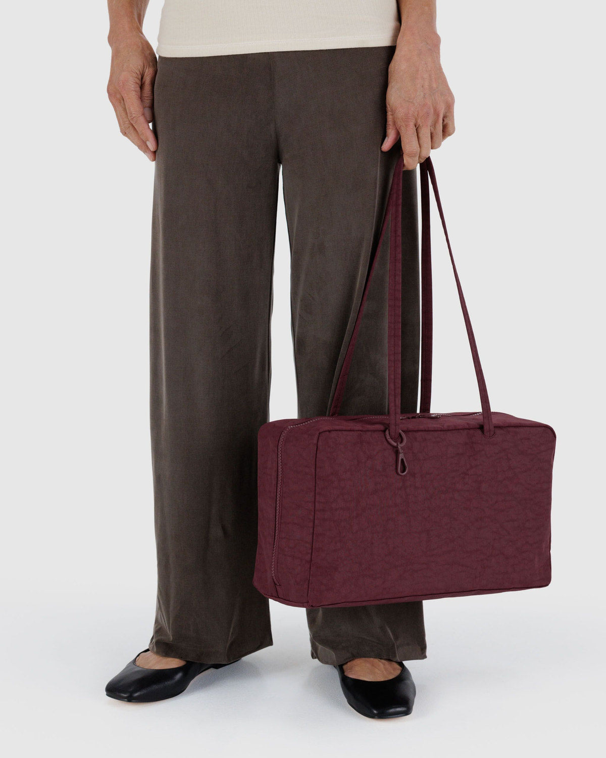 Medium Nylon Bowler Bag Mahogany | Baggu Online Store