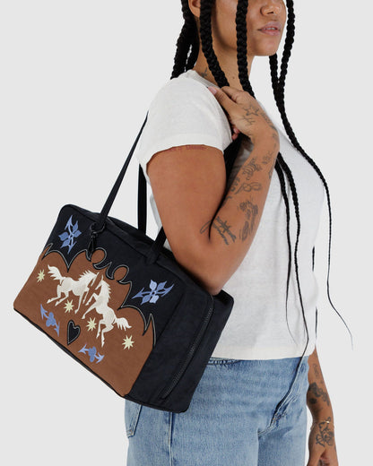 Medium Nylon Bowler Bag Western Appliqué | Baggu On Sale