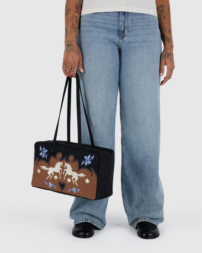 Medium Nylon Bowler Bag Western Appliqué | Baggu On Sale