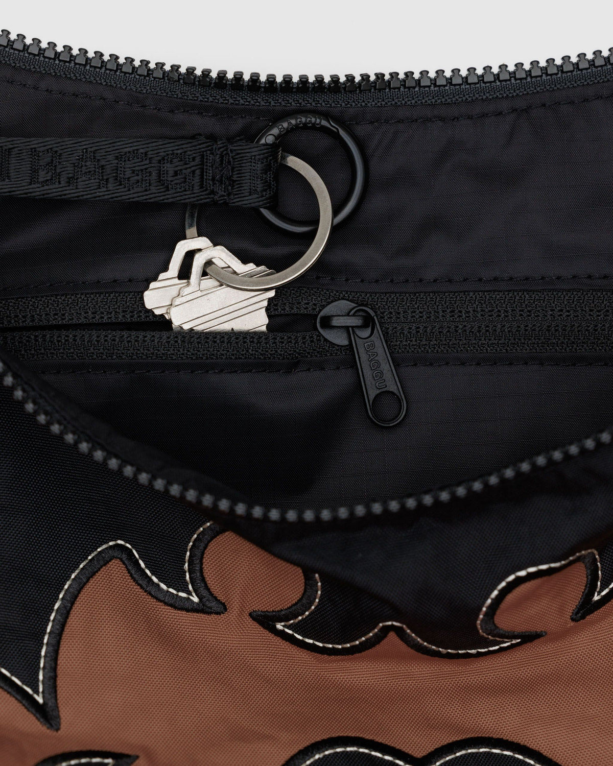 Medium Nylon Crescent Bag Western Appliqué | Baggu Online Store