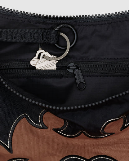 Medium Nylon Crescent Bag Western Appliqué | Baggu Online Store