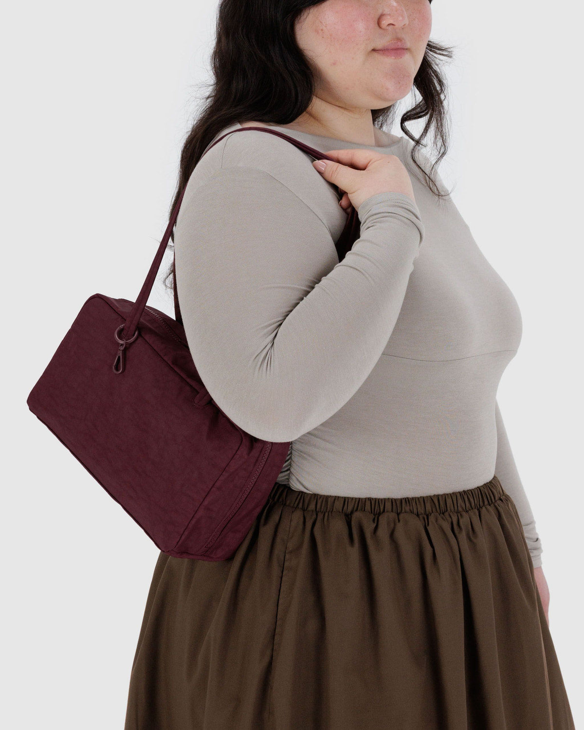 Nylon Bowler Bag Mahogany | Baggu Discount