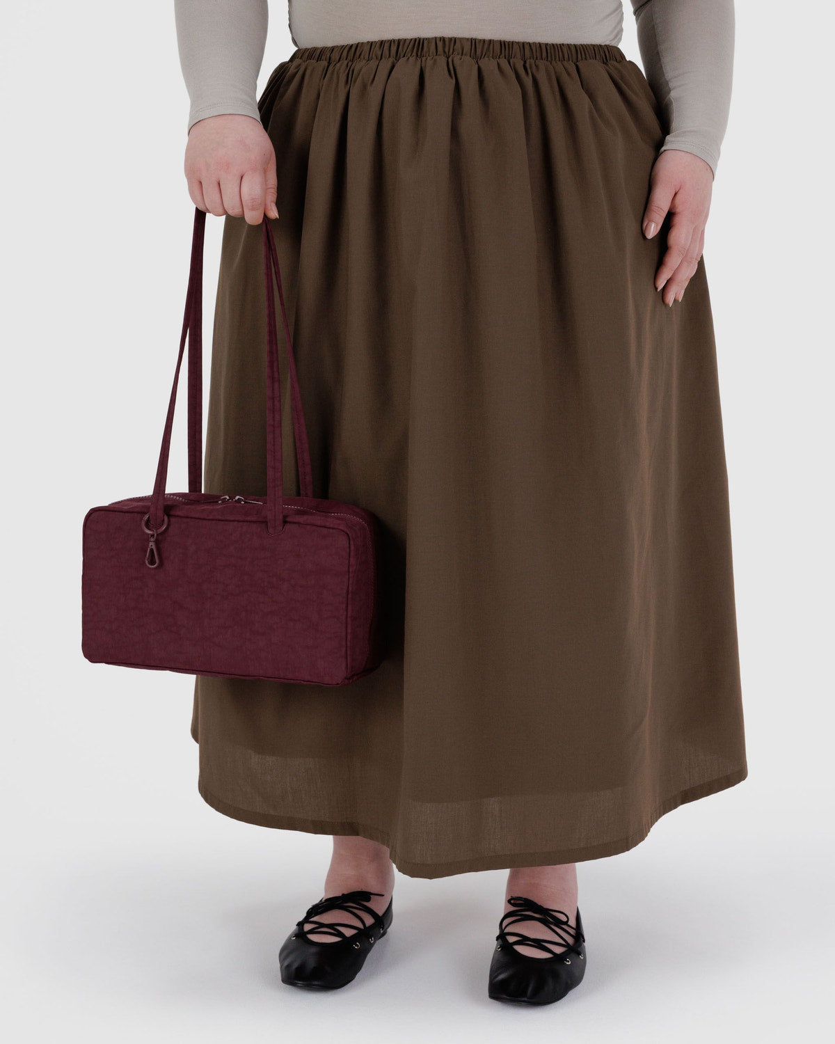 Nylon Bowler Bag Mahogany | Baggu Discount