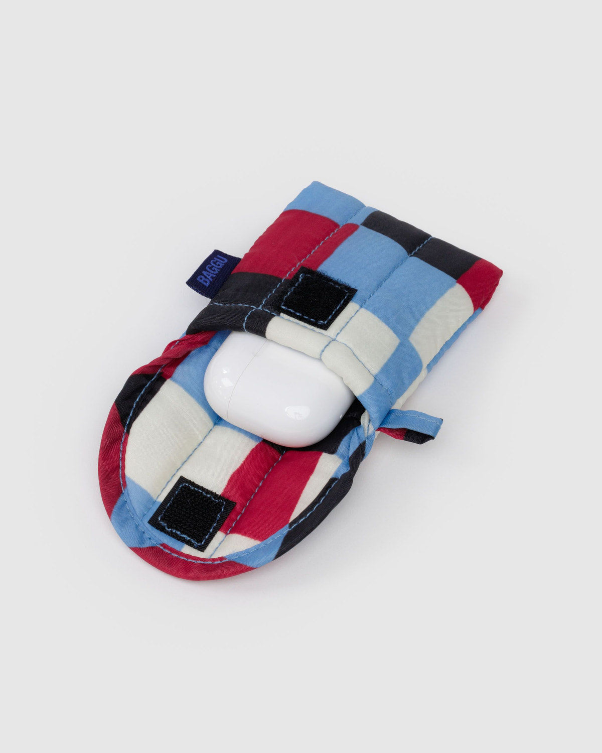 Puffy Earbuds Case Painted Check | Baggu Discount
