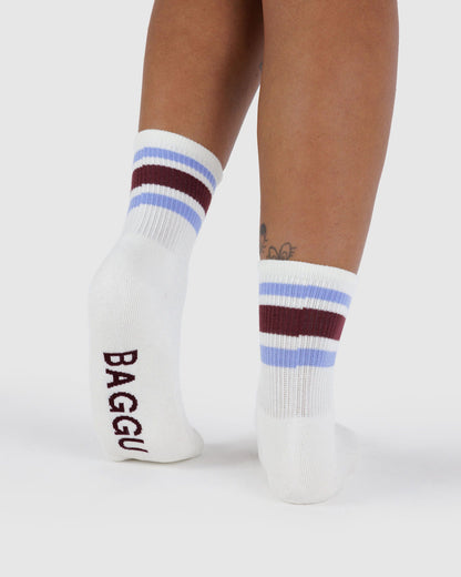 Ribbed Sock Ivory Stripe | Baggu Discount