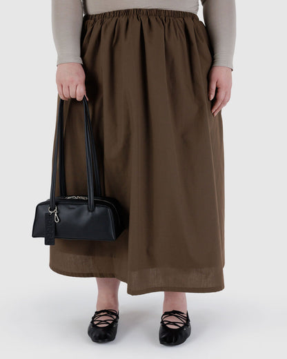 Small Recycled Leather Bowler Bag Black | Baggu Online