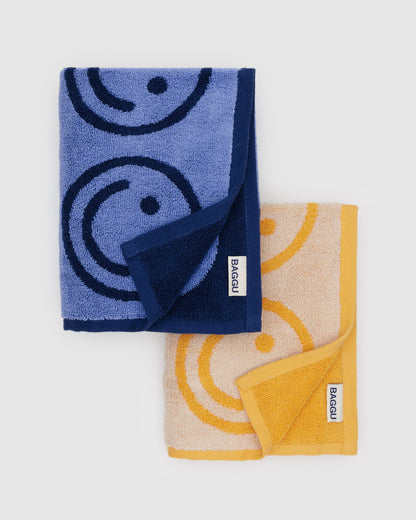 Hand Towel Set of 2 Happy Blue Marigold | Baggu Online