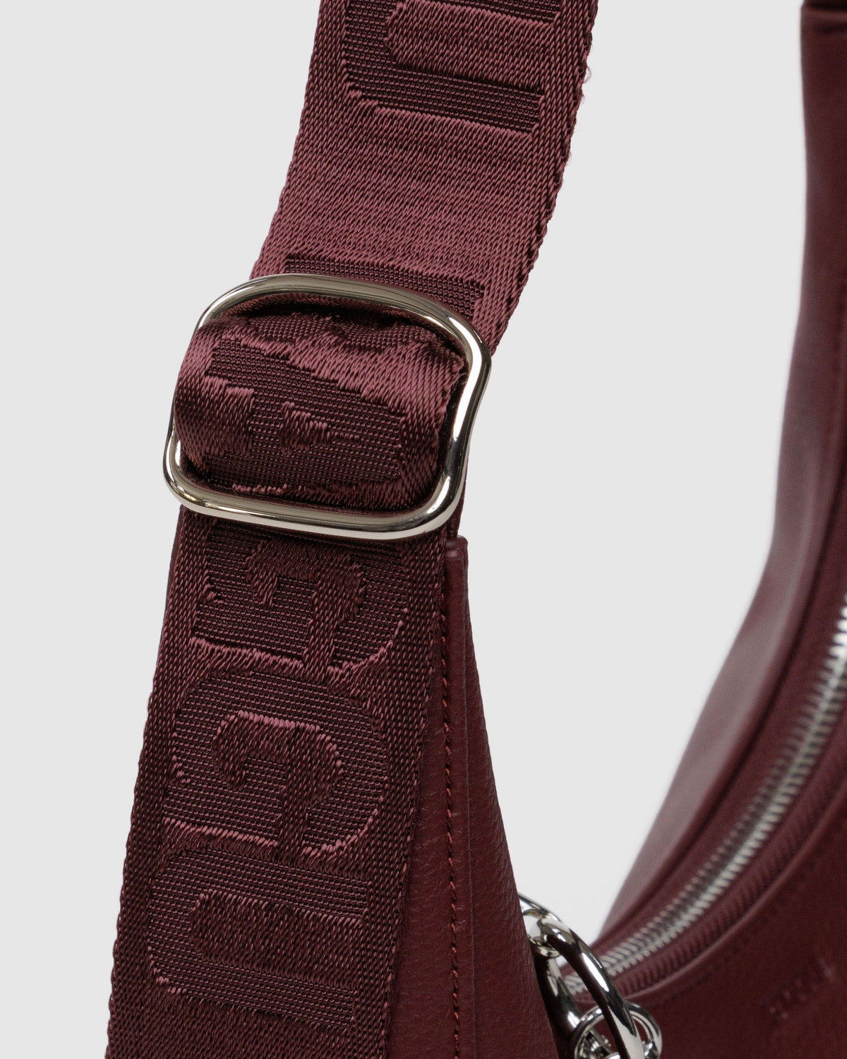 Small Recycled Leather Crescent Bag Mahogany | Baggu On Sale