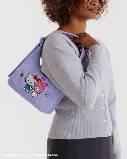 Mini Nylon Shoulder Bag  Embroidered Hello Kitty & My Melody | Baggu Outlets