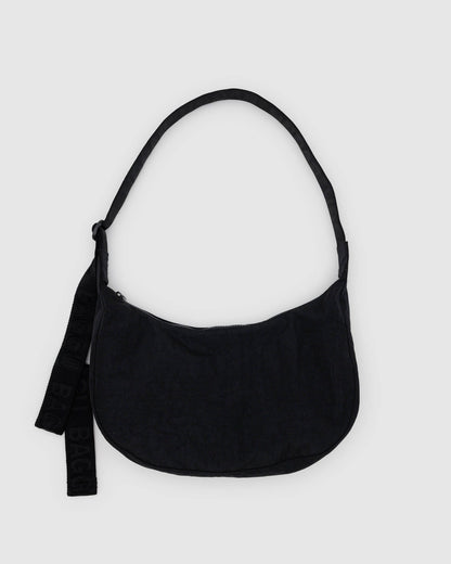 Medium Nylon Crescent Bag Black | Baggu On Sale