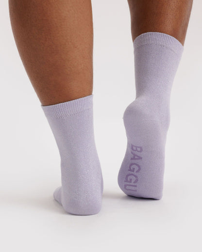 Crew Sock Lilac Metallic | Baggu Online