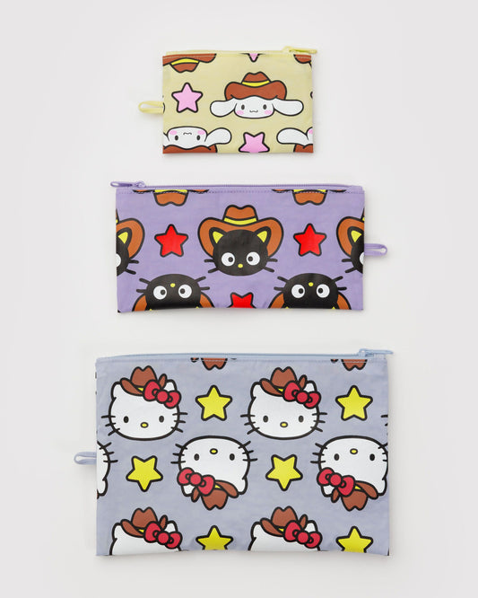 Flat Pouch Set Hello Kitty & Friends Western | Baggu Online