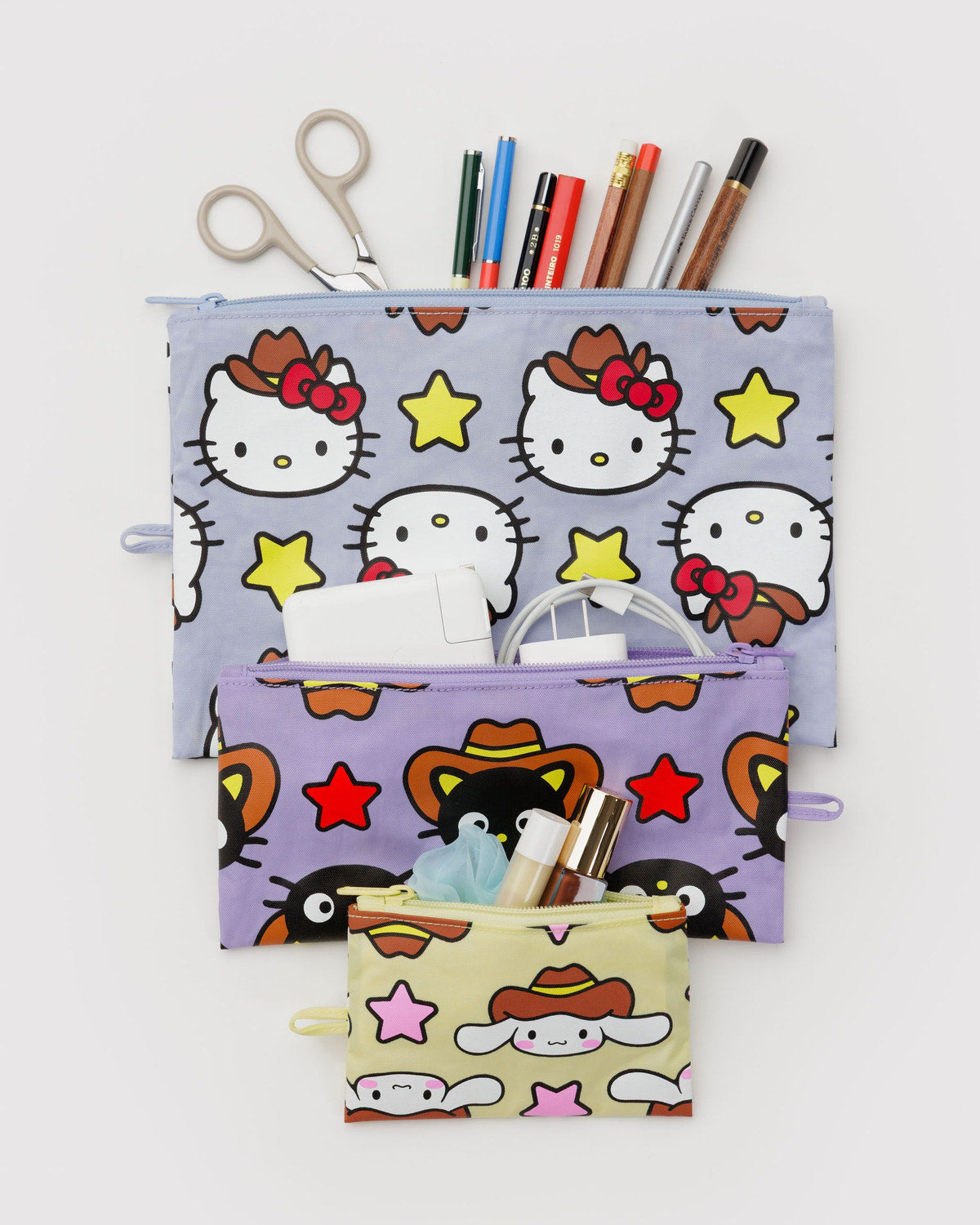 Flat Pouch Set Hello Kitty & Friends Western | Baggu Online