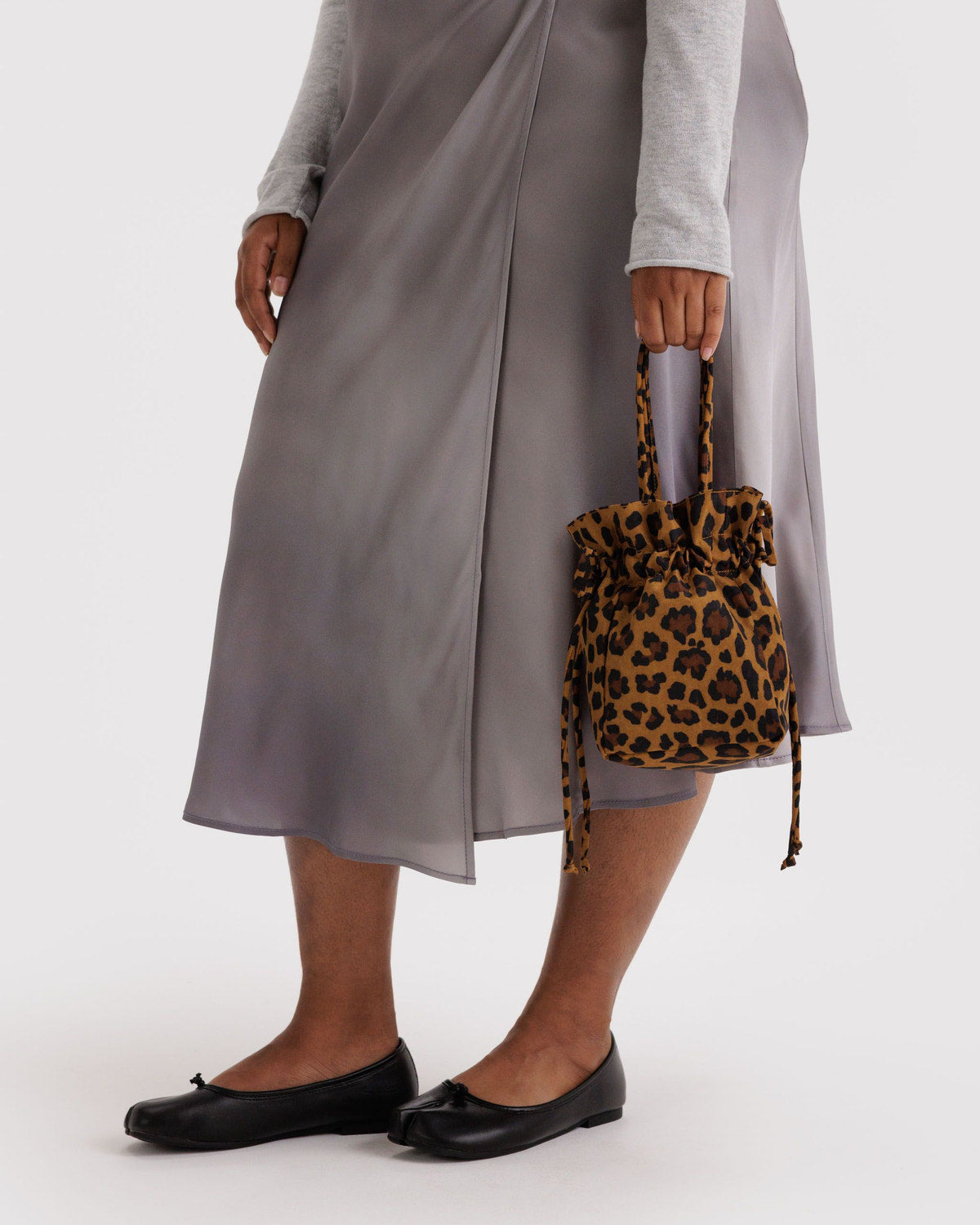 Nylon Drawstring Bag Leopard | Baggu Discount