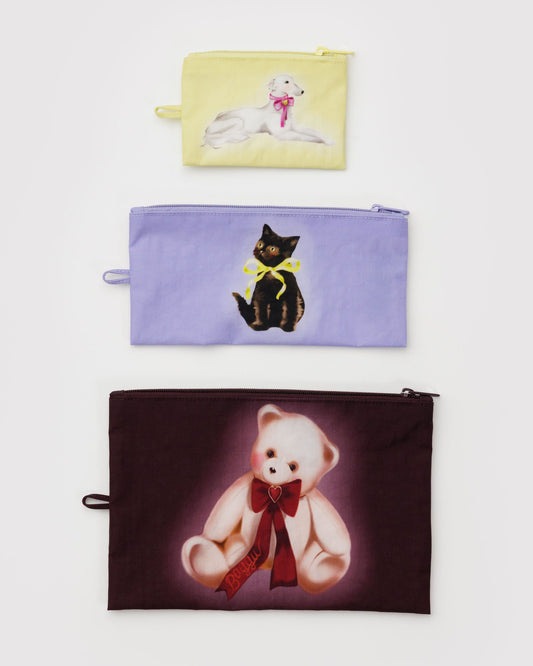 Flat Pouch Set Fancy Animals | Baggu Sale