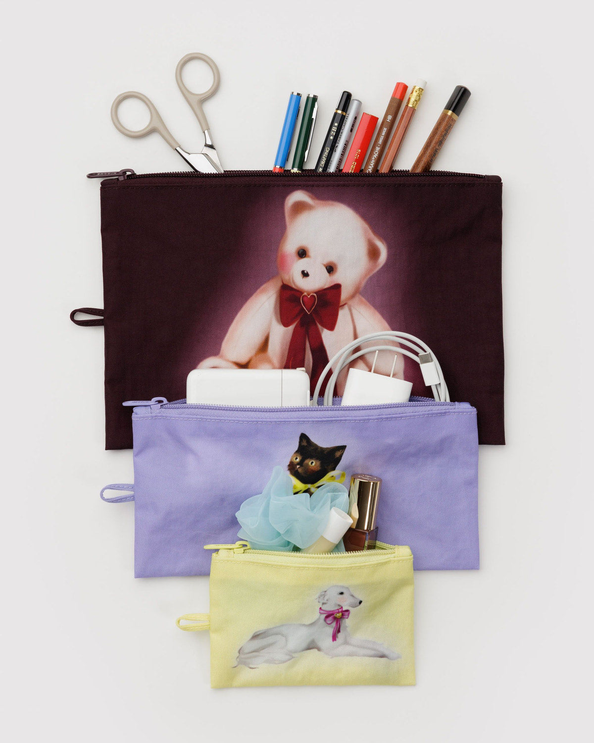 Flat Pouch Set Fancy Animals | Baggu Sale
