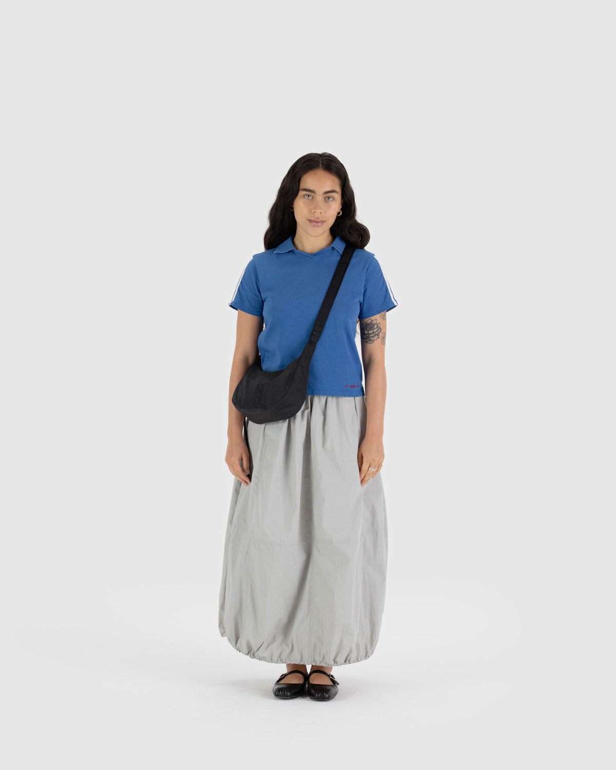 Small Nylon Crescent Bag Black | Baggu Sale