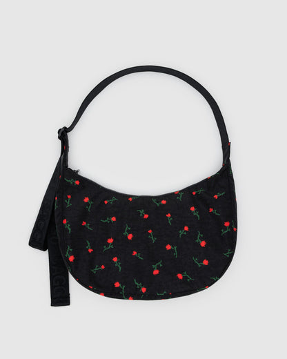 Medium Nylon Crescent Bag Painted Wildflower | Baggu Discount