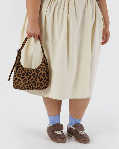 Mini Nylon Shoulder Bag  Leopard | Baggu Online