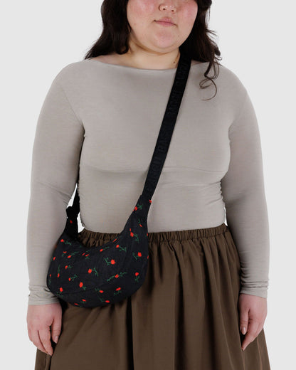 Small Nylon Crescent Bag Painted Wildflower | Baggu Online