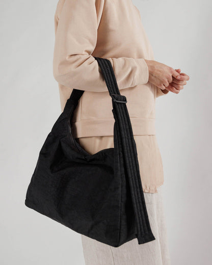 Nylon Shoulder Bag Black | Baggu On Sale
