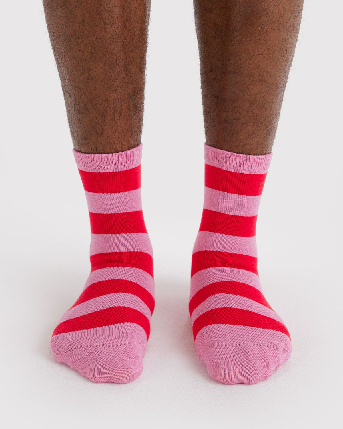 Crew Sock Pink Stripe | Baggu Online