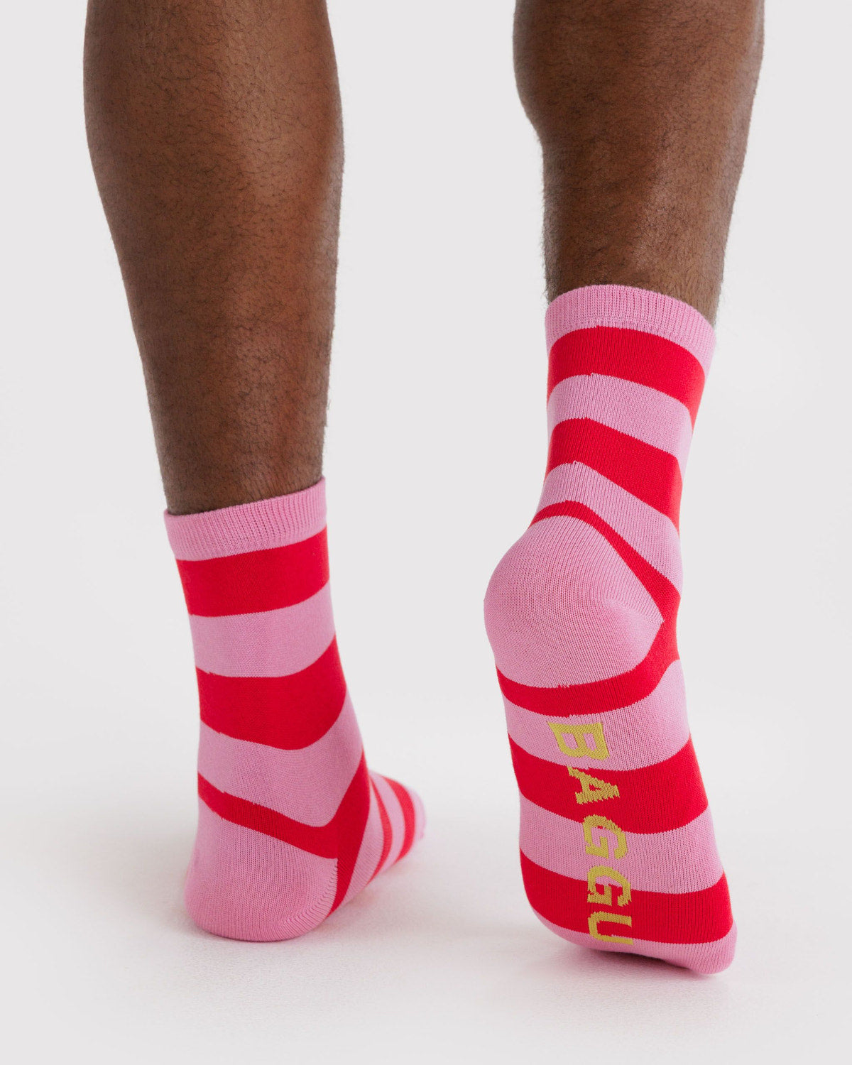 Crew Sock Pink Stripe | Baggu Online