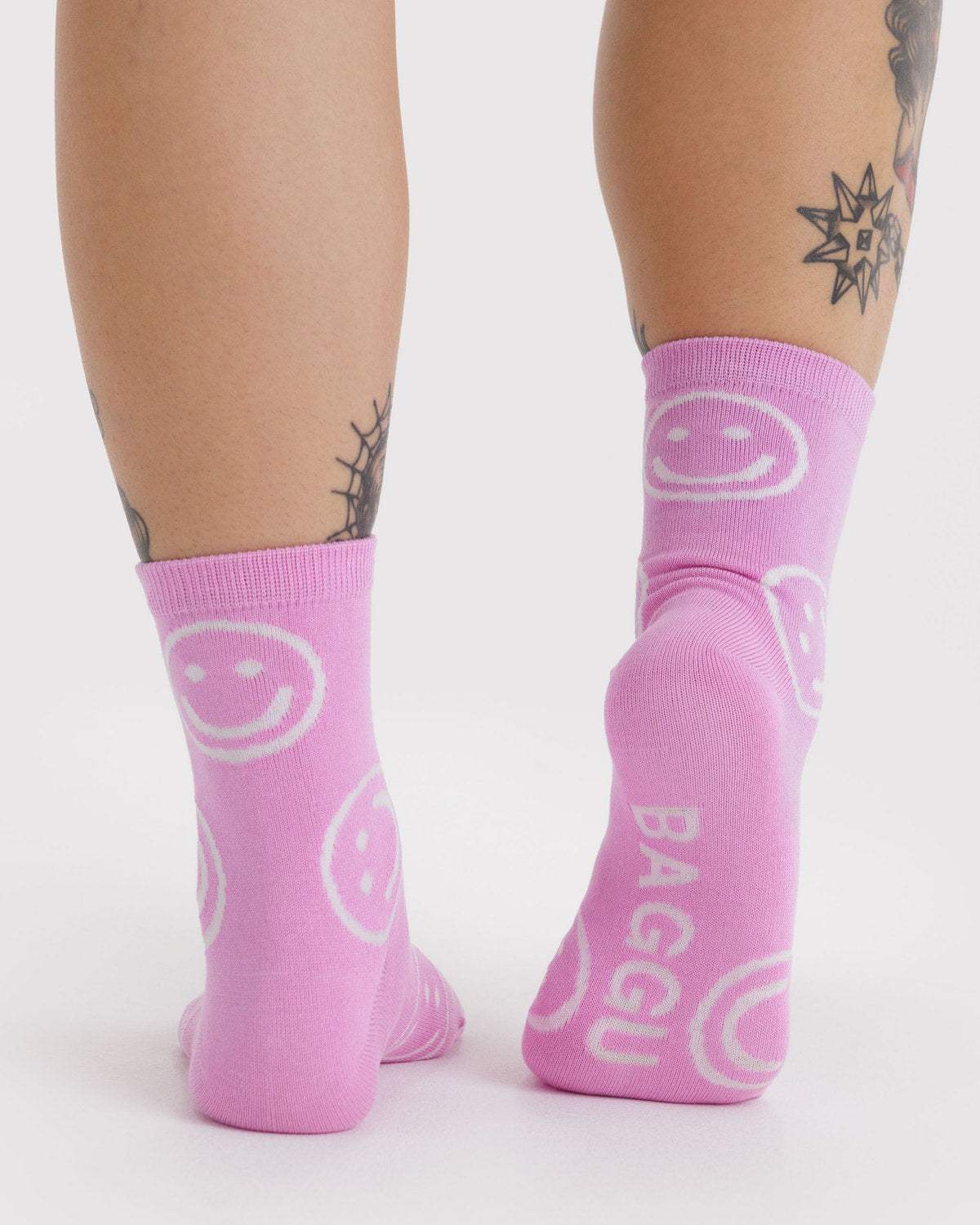 Crew Sock Pink Happy | Baggu Discount