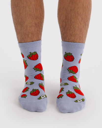 Crew Sock Strawberry Blossom | Baggu On Sale