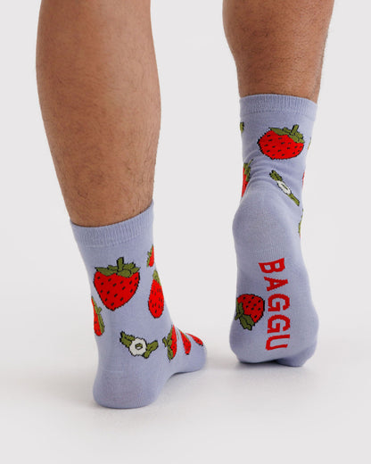 Crew Sock Strawberry Blossom | Baggu On Sale