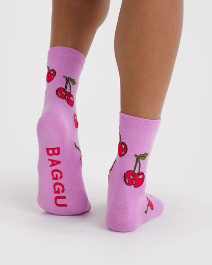Crew Sock Cherries | Baggu Outlets